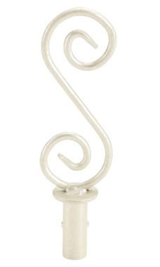 Boutique Ivory S-Shape Round Fitting Finial Boutique Ivory S-Shape Round Fitting Finial