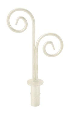 Ivory Round Double Curl Finials Ivory Round Double Curl Finials