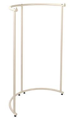 Boutique Ivory Half Round Clothing Rack Boutique Ivory Half Round Clothing Rack