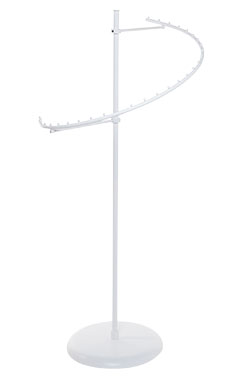 White 29-Ball Spiral Clothing Rack