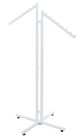 White 2-Way Clothing Rack Slant Arms