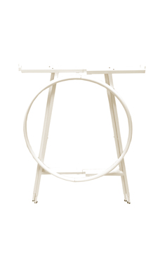 White Collapsible Round Clothing Rack 60695