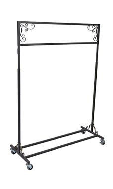 Boutique Vintage Single Rail Rolling Rack Boutique Vintage Single Rail Rolling Rack