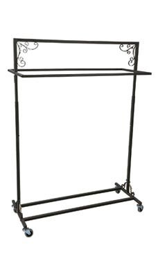 Boutique Vintage Double-Rail Rolling Rack