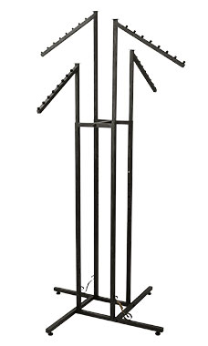 Boutique Vintage 4-Way Clothing Rack with Slant Arms