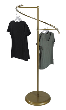 Gold 29-Ball Spiral Clothing Rack