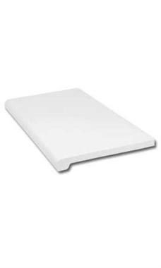 13 x 24 inch Bullnose White Injection Molded Shelf 13 x 24 inch Bullnose White Injection Molded Shelf