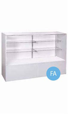48 inch Full Vision Gray Display Case Fully Assembled with Lighting