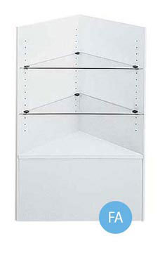 Fully Assembled 90 Degree Corner Filler Display - Gray