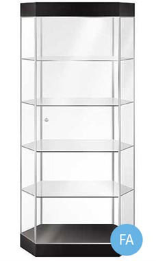 Black 75" Stretch Hexagonal Display Tower - Metal Frame Black 75" Stretch Hexagonal Display Tower - Metal Frame