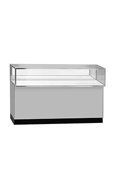 Gray 48" Jewelry Display Case - Metal Framed