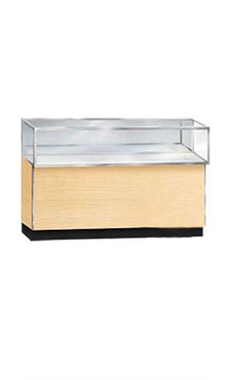 Maple 48 in Jewelry Display Showcase Metal Framed