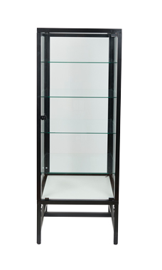 4 Shelf Modern Glass Display Tower