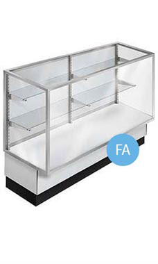 Metal Framed 4' Gray Display Cases Metal Framed 4' Gray Display Cases