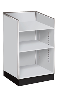 Gray Well Top Register Stand Metal Framed