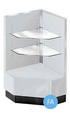 Metal Framed 90 Degree Corner Filler Display - Gray