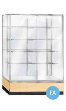 70 inch Maple Metal Framed Glass Wall Unit Fully Assembled with Lighting 70 inch Maple Metal Framed Glass Wall Unit Fully Assembled with Lighting