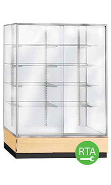 70 inch Maple Metal Framed Glass Wall Unit Ready to Assemble 70 inch Maple Metal Framed Glass Wall Unit Ready to Assemble