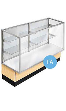Metal Framed 4' Maple Display Cases Metal Framed 4' Maple Display Cases