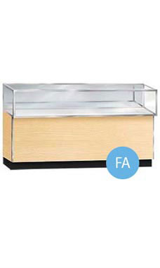 70 inch Full Vision Maple Metal Framed Jewelry Display Case Fully Assembled with Lighting