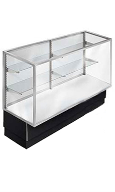 70 in Black Display Case Full Vision Metal Framed
