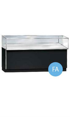 70 inch Full Vision Black Metal Framed Jewelry Display Case Fully Assembled with Lighting 70 inch Full Vision Black Metal Framed Jewelry Display Case Fully Assembled with Lighting