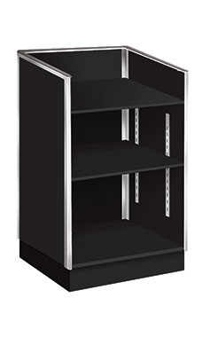Metal Framed Well Top Register Stands in Black