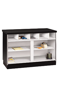 Black 6 ft Service Counter Metal Framed