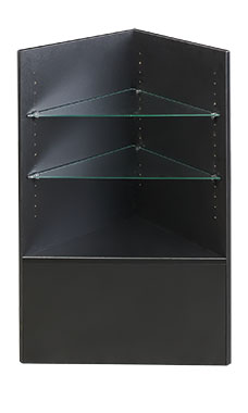 Fully Assembled 90 Degree Corner Filler Display - Black