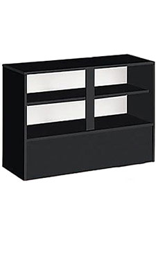 4' Black Service Counter