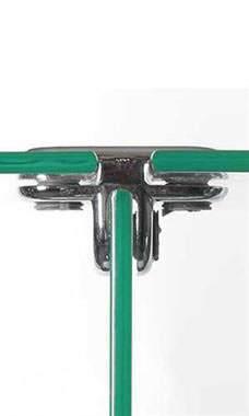 3-Way Metal Cube Clips for Tempered Glass Panels 3-Way Metal Cube Clips for Tempered Glass Panels