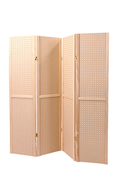 4 Panel Pegboard Displays