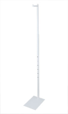 48"-72" White Adjustable Singles Costumers