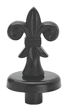 Black Fleur De Lis Dress Form Finial