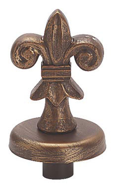 Cobblestone Fleur De Lis Dress Form Finial- Cobblestone Cobblestone Fleur De Lis Dress Form Finial- Cobblestone