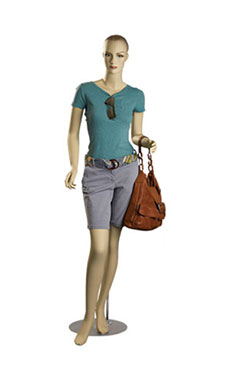 Fiberglass Female Mannequin with Molded Hair Fiberglass Female Mannequin with Molded Hair