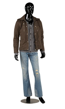 Male High Gloss Mannequins - Black Male High Gloss Mannequins - Black