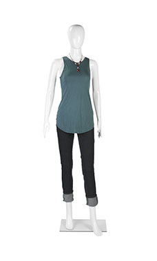 Female Glossy White Plastic Mannequin Pose 4 Female Glossy White Plastic Mannequin Pose 4