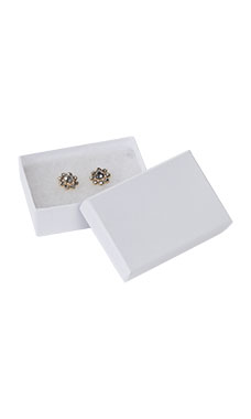 White Cotton-Filled Jewelry Boxes