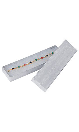 Silver Cotton-Filled Jewelry Boxes