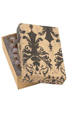 Distressed Damask Jewelry Box with Cotton 3-1/16 x 2-1/8 Distressed Damask Jewelry Box with Cotton 3-1/16 x 2-1/8