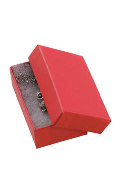 Red Jewelry Box with Cotton 3-1/16 x 2-1/8 Red Jewelry Box with Cotton 3-1/16 x 2-1/8