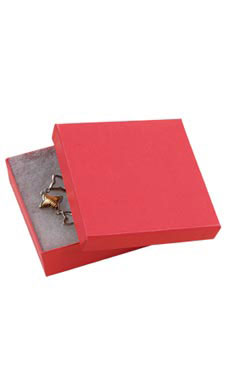Red Jewelry Box with Cotton 3.5x 3.5 Red Jewelry Box with Cotton 3.5x 3.5