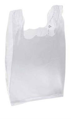 Clear 11-1/2" x 6" x 21" Plastic T-Shirt Bags with Handles Clear 11-1/2" x 6" x 21" Plastic T-Shirt Bags with Handles