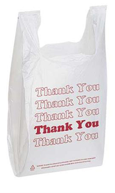 White Thank You Plastic T-Shirt Bags – Case of 100 White Thank You Plastic T-Shirt Bags – Case of 100