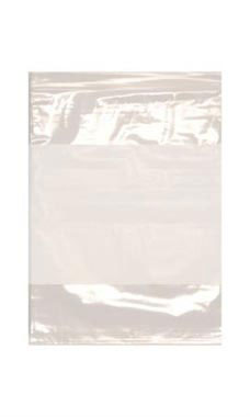 Clear Resealable Plastic Bags with White Block