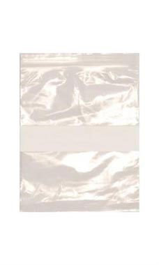 Clear Resealable Plastic Bags with White Block Clear Resealable Plastic Bags with White Block