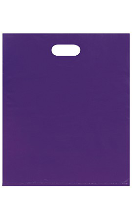 Low-Density Purple Plastic Merchandise Bags - 15" x 18" x 4"