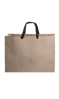 Large Kraft Premium Folded Top Paper Bags Black Ribbon Handles Large Kraft Premium Folded Top Paper Bags Black Ribbon Handles