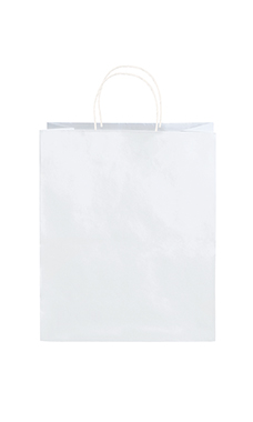 Medium White Premium Folded Top Paper Bags